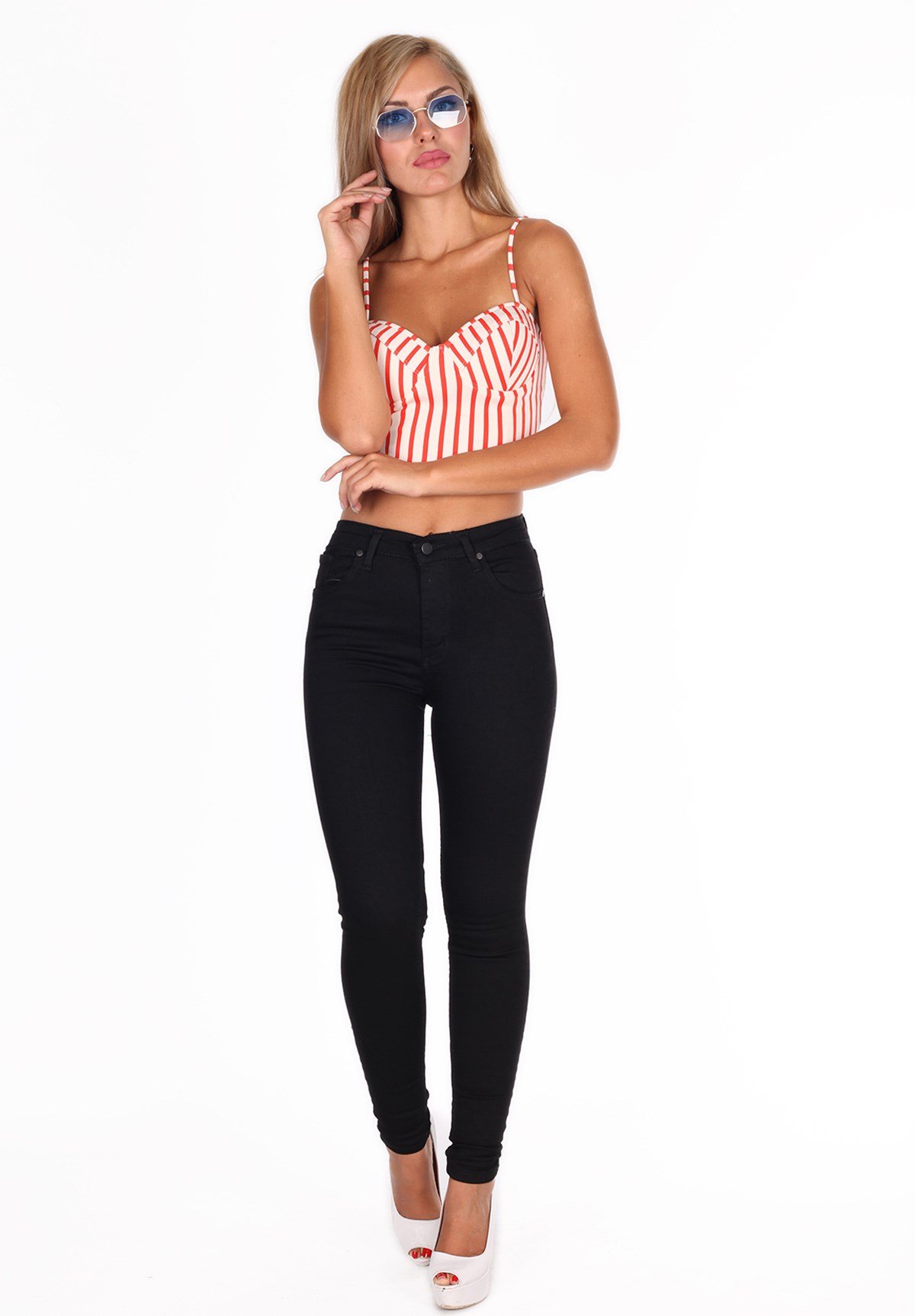 Dar Paça Siyah Bayan Kot Pantolon