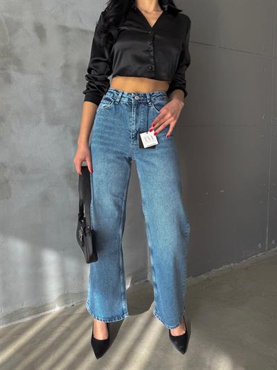 Kadın Bol Paça Kot pantolon 98882