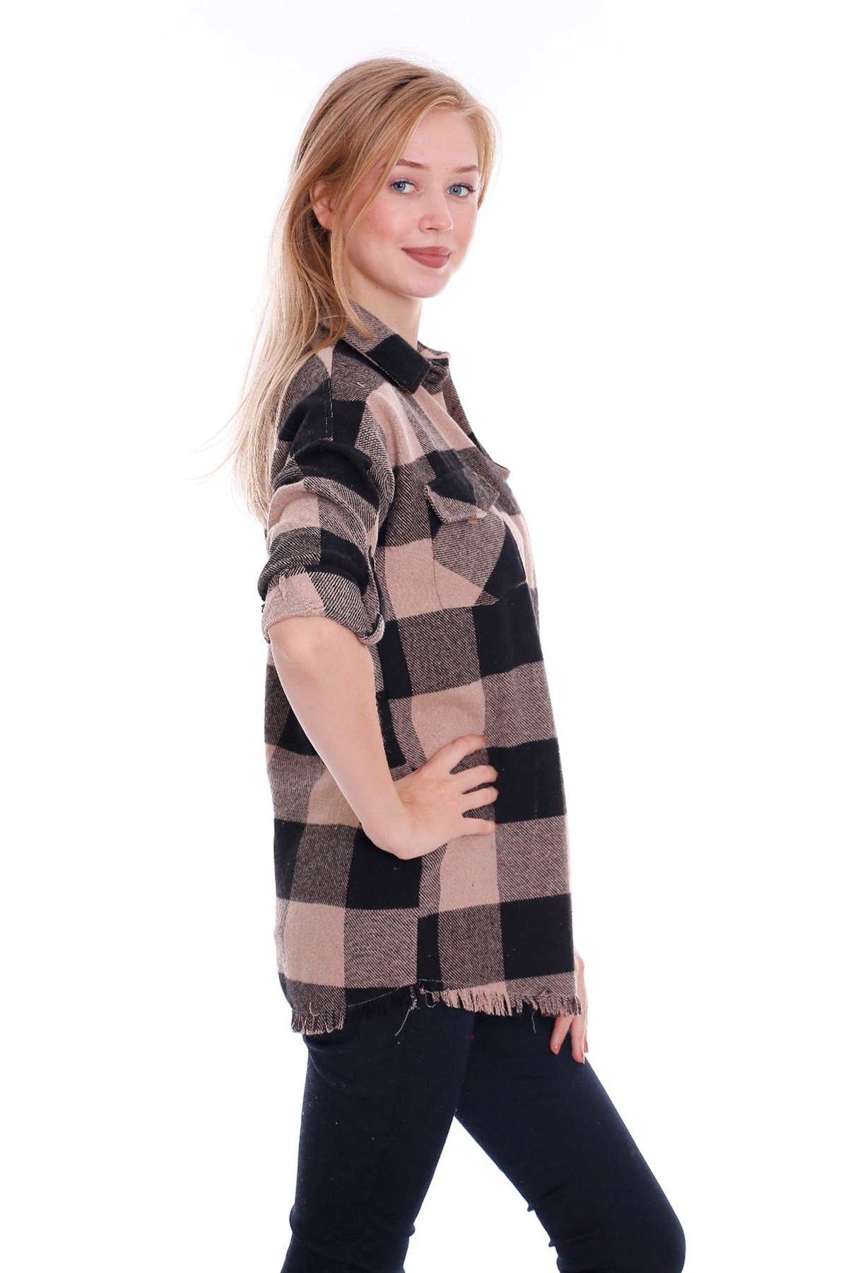  Ekoseli Bayan Oduncu gömlegi 49941