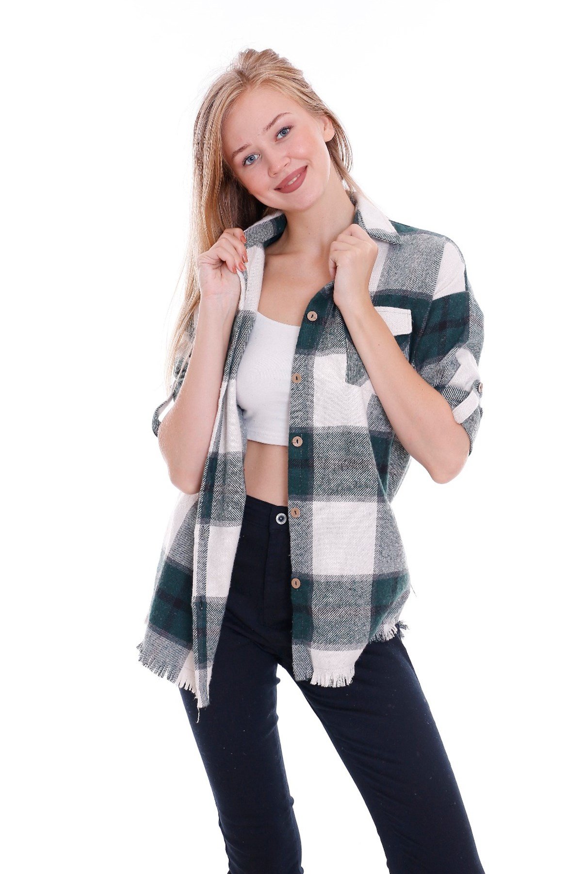  Ekoseli Bayan Oduncu gömlegi 695870441