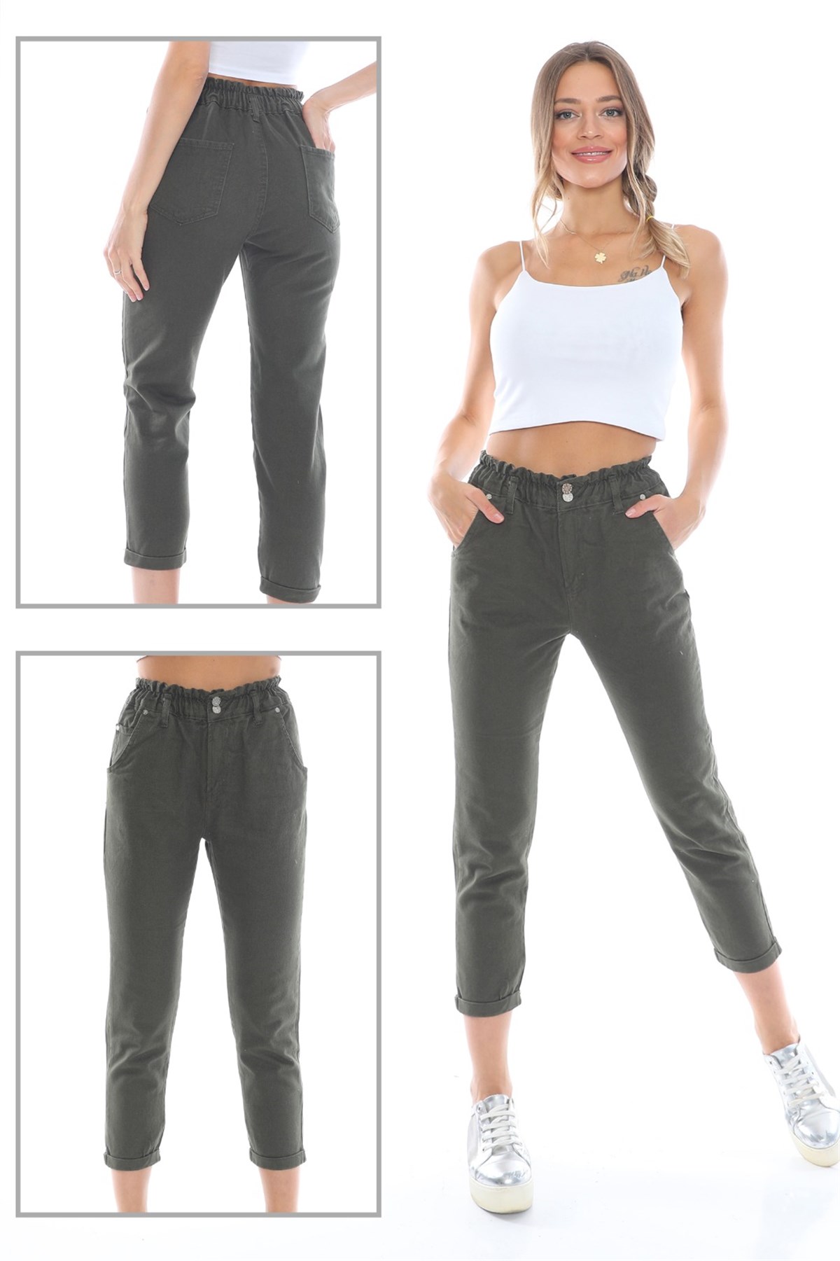  Likralı Bayan Pantolon 05860