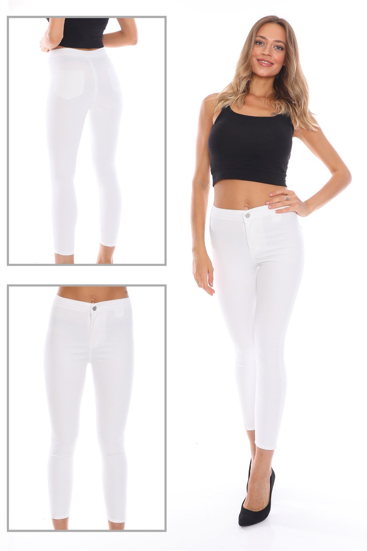  Likralı Bayan Pantolon 653625