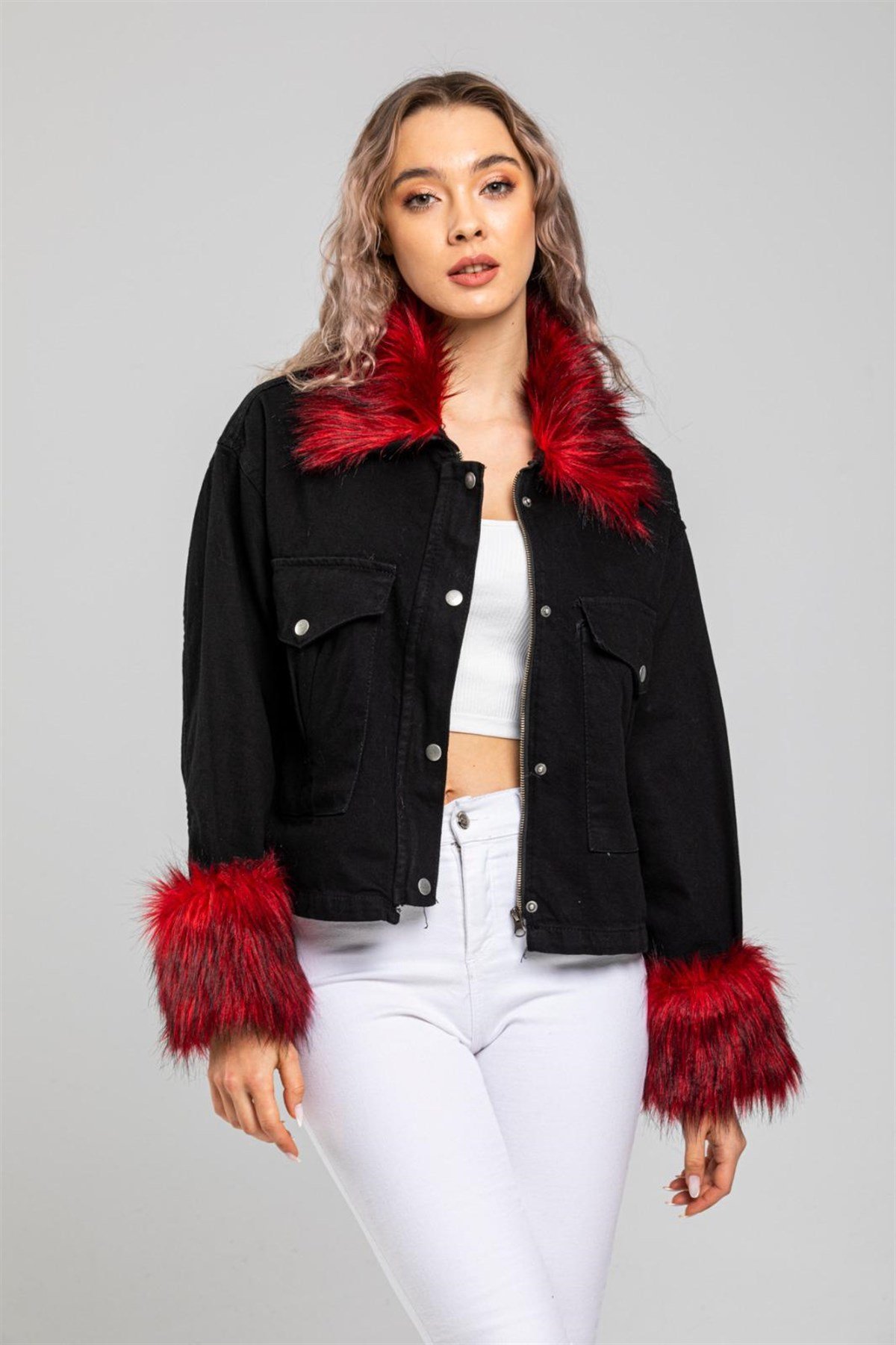Bayan yeni model  kot ceket 0116621