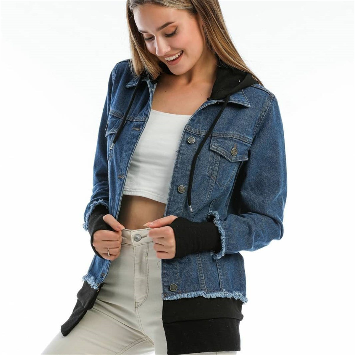 Bayan Yeni Model Kot Ceket 043446