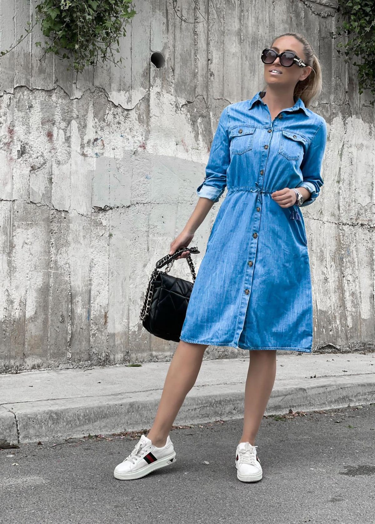 Bayan Yeni Model Kot Elbise 54944