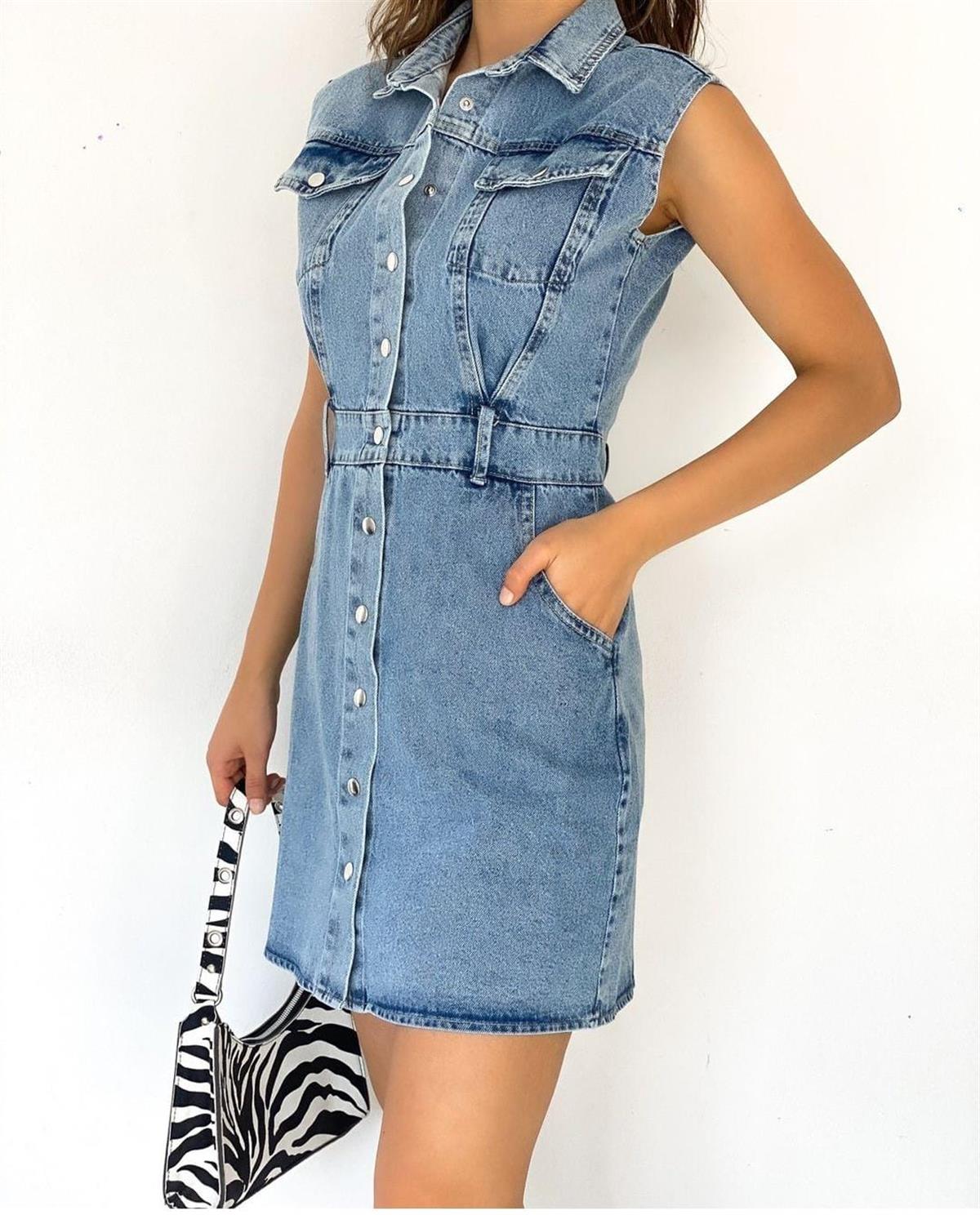 Bayan Yeni model Kot Elbise 56776422