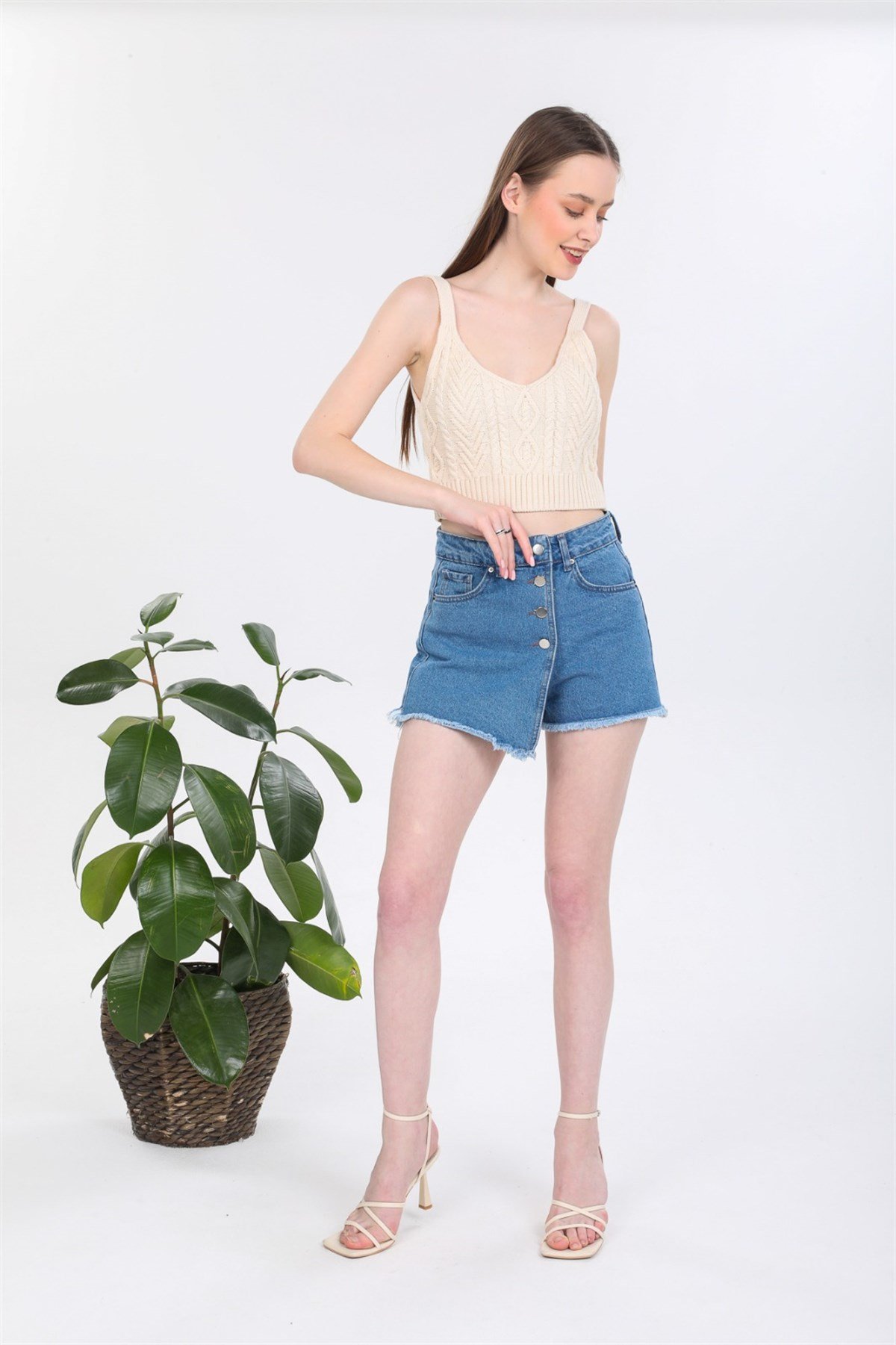 Bayan Yeni Model Kot Şort 2117227