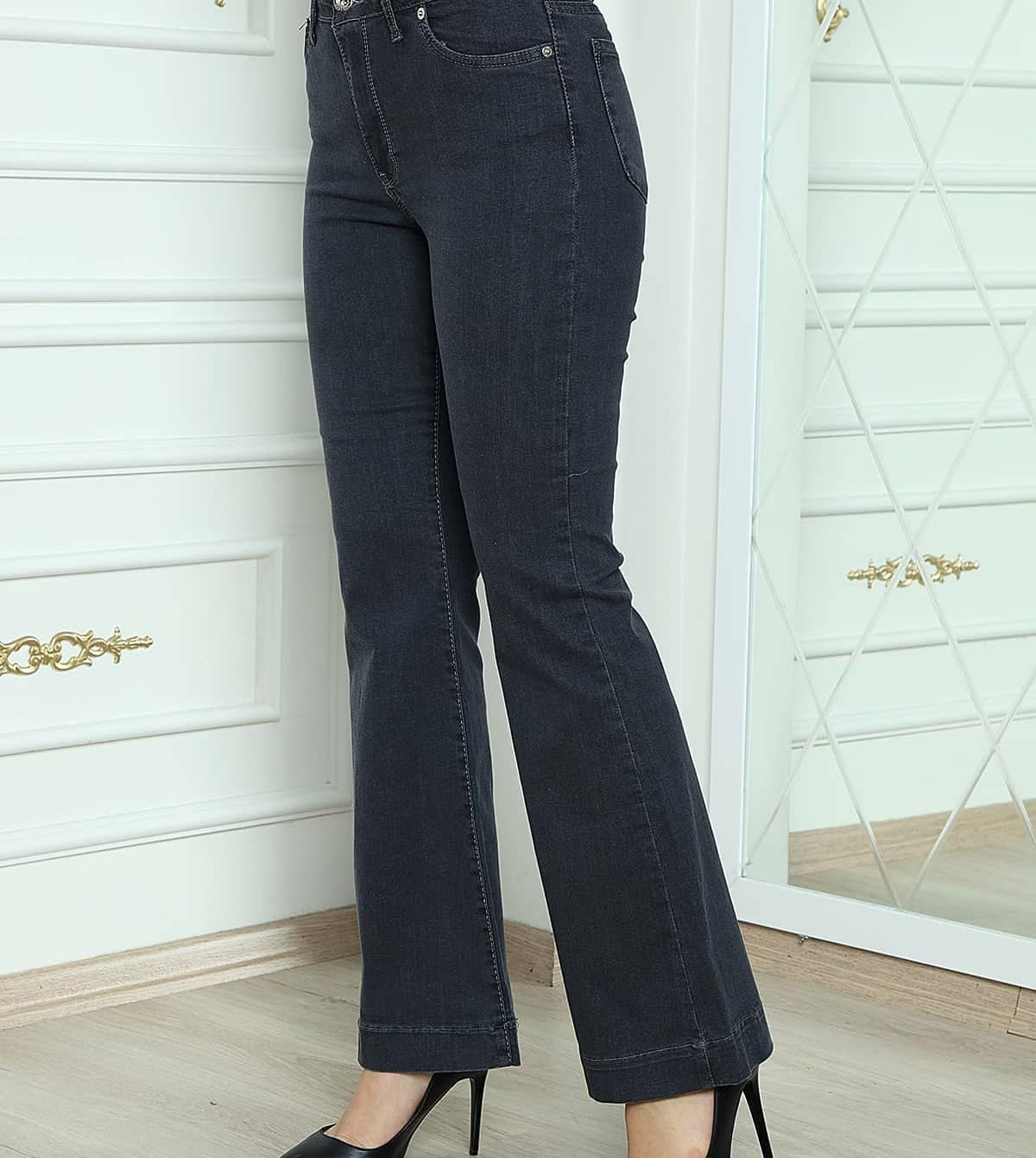 İspanyol Paça Likralı Bayan Pantolon 844477