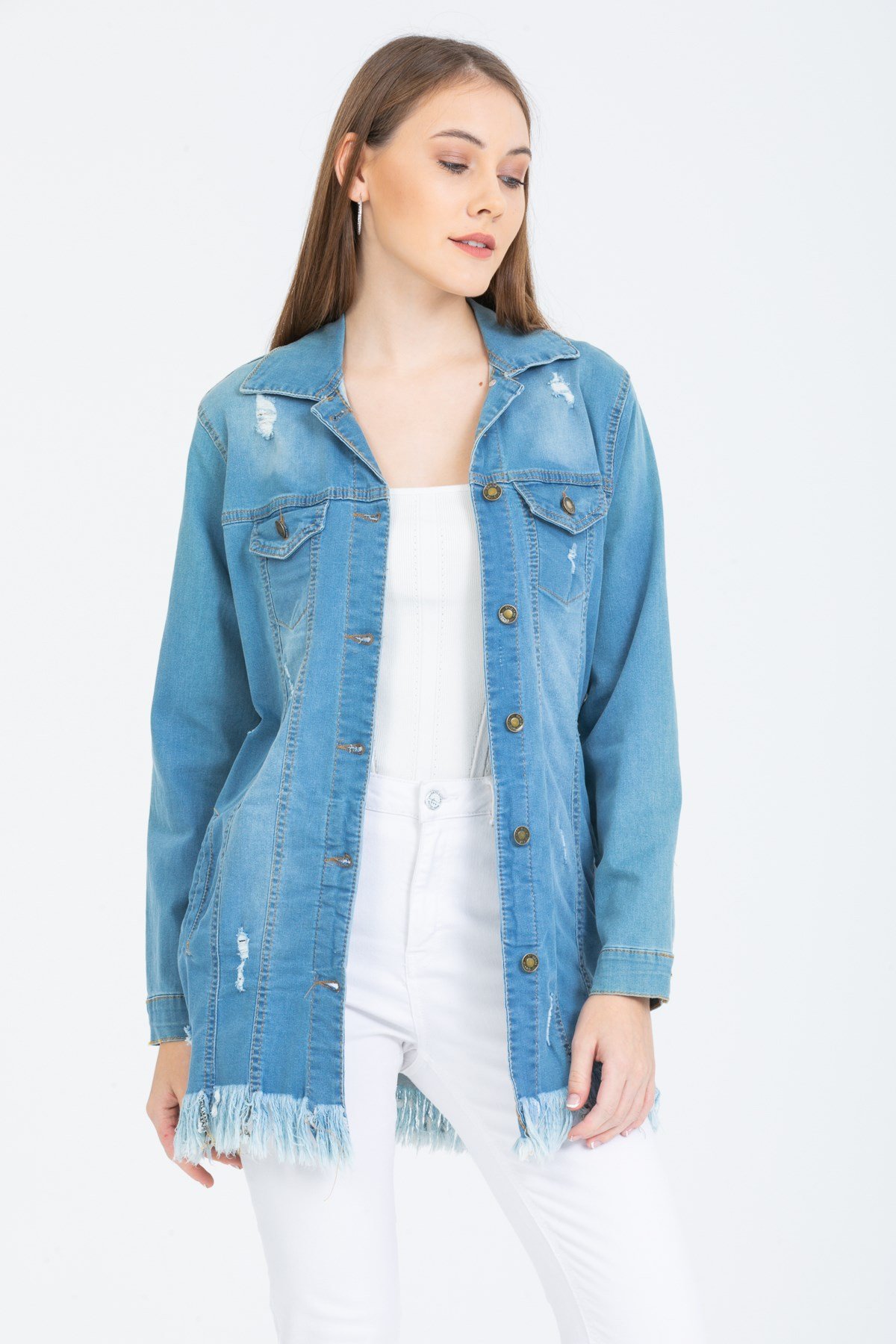 Kadın Yeni Model Kot Ceket 898886