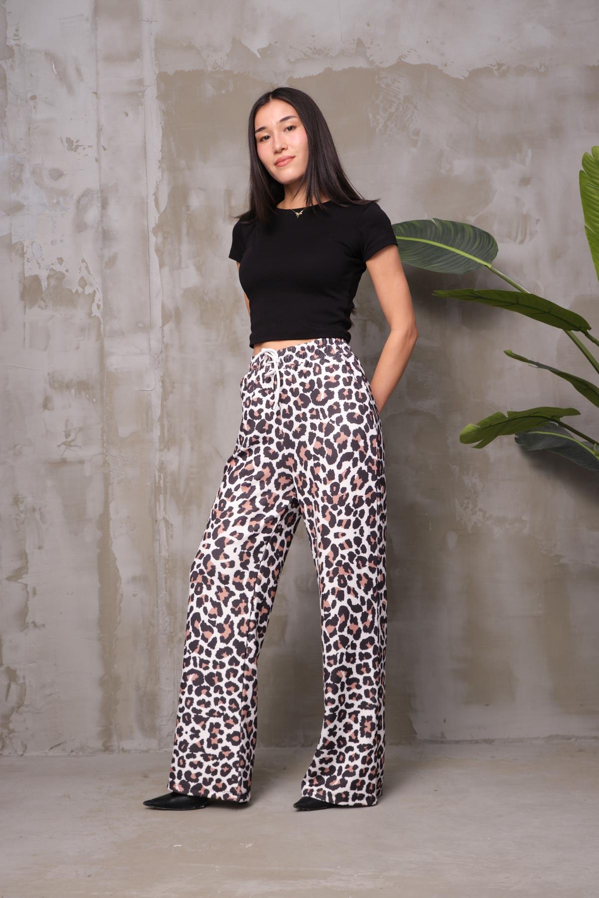 Leopar bol paça pantolon 857880 