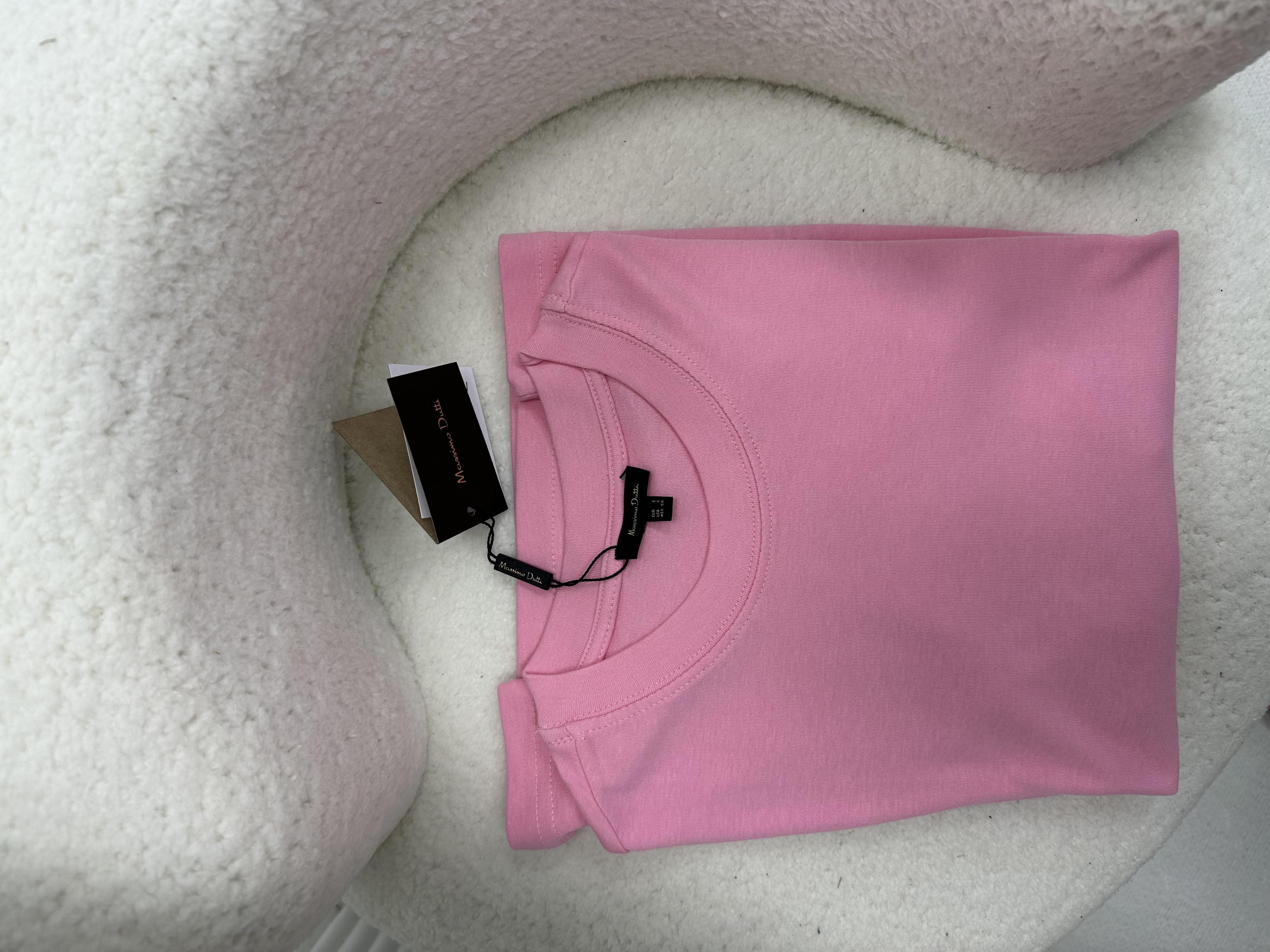 Bisiklet Yaka Pembe T-shirt 