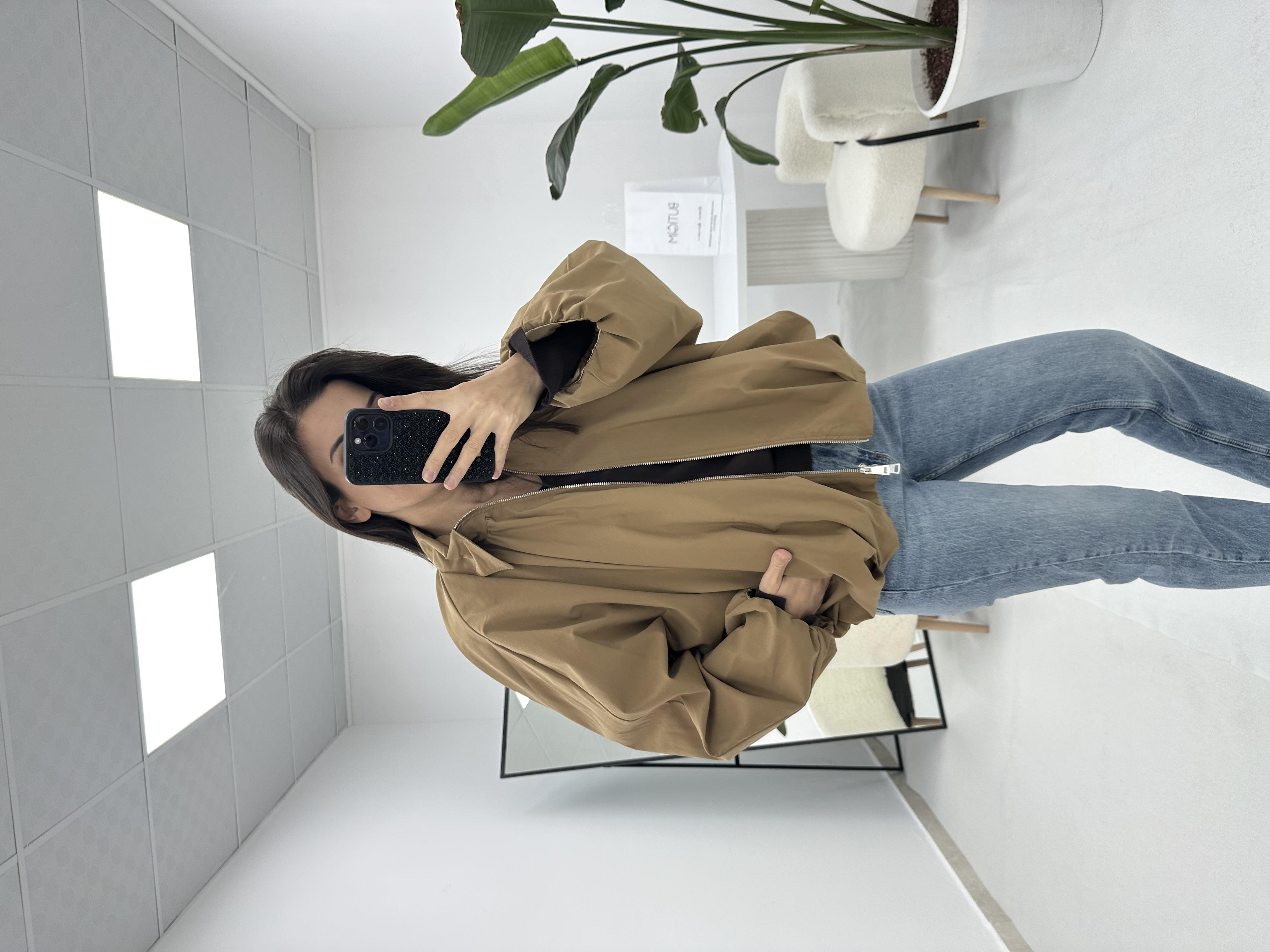 Camel Bomber Ceket