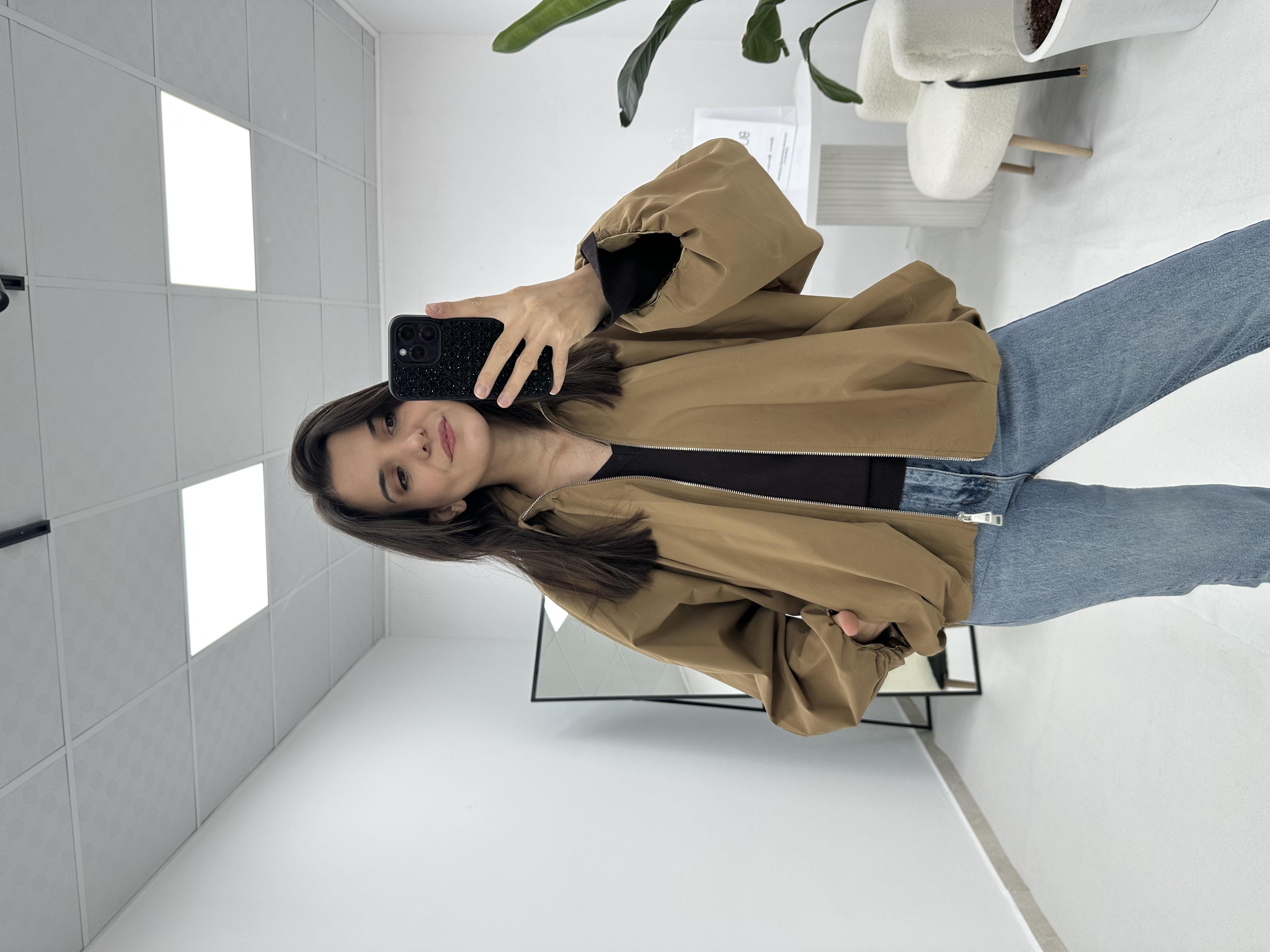 Camel Bomber Ceket