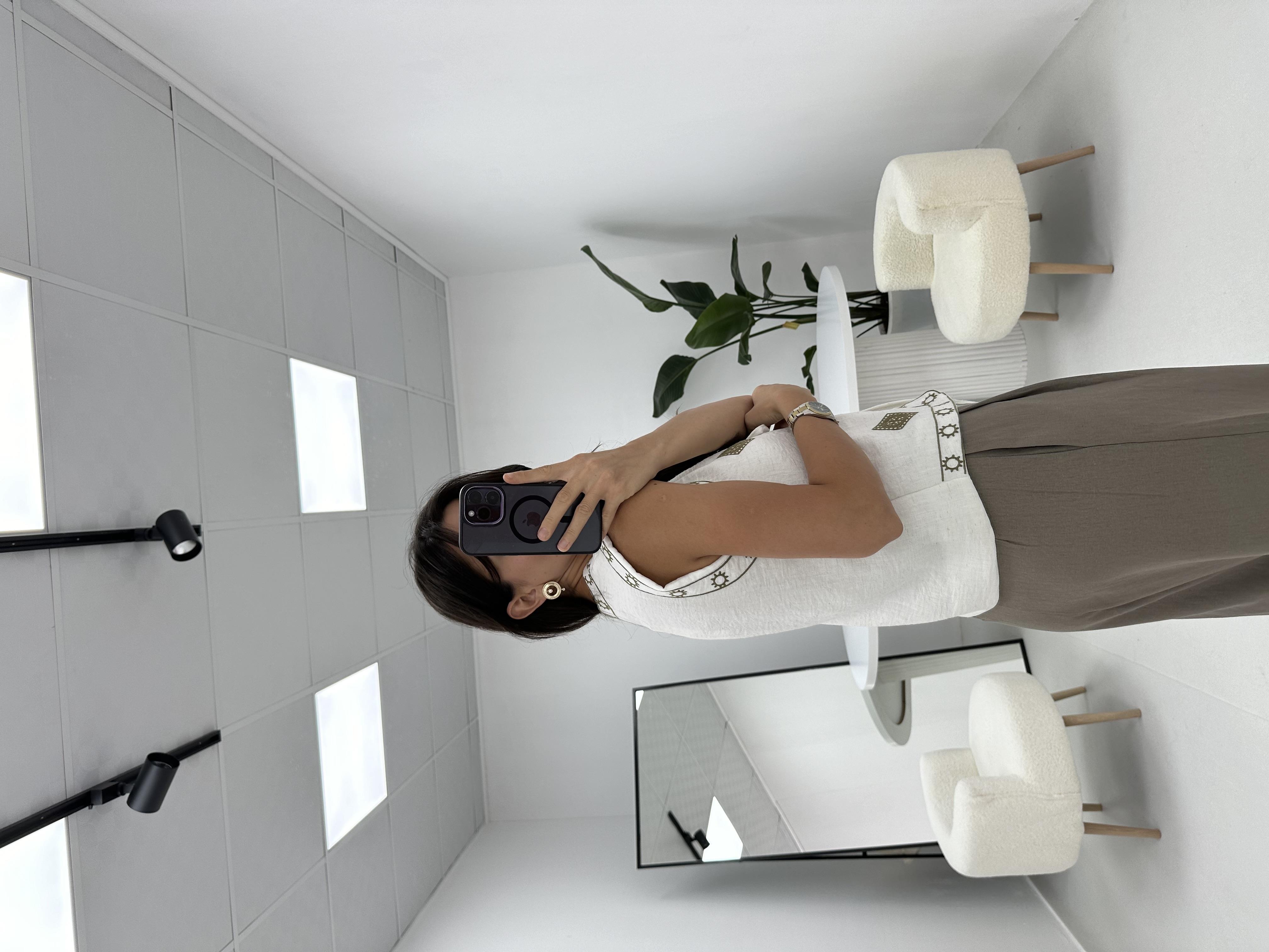 Geometrik Nakış Detaylı Yelek 