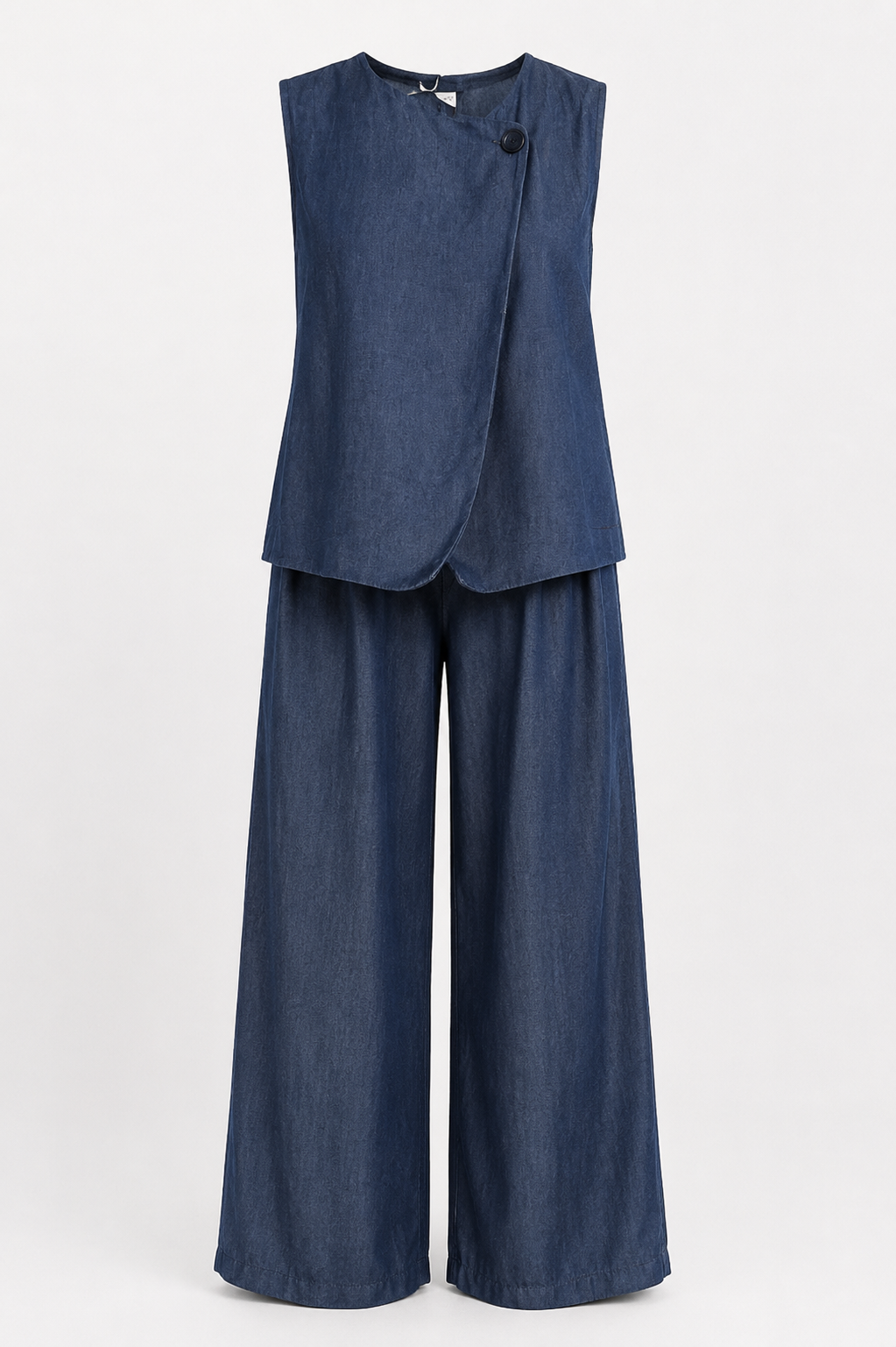 Lacivert Yelek Pantolon Denim Takım
