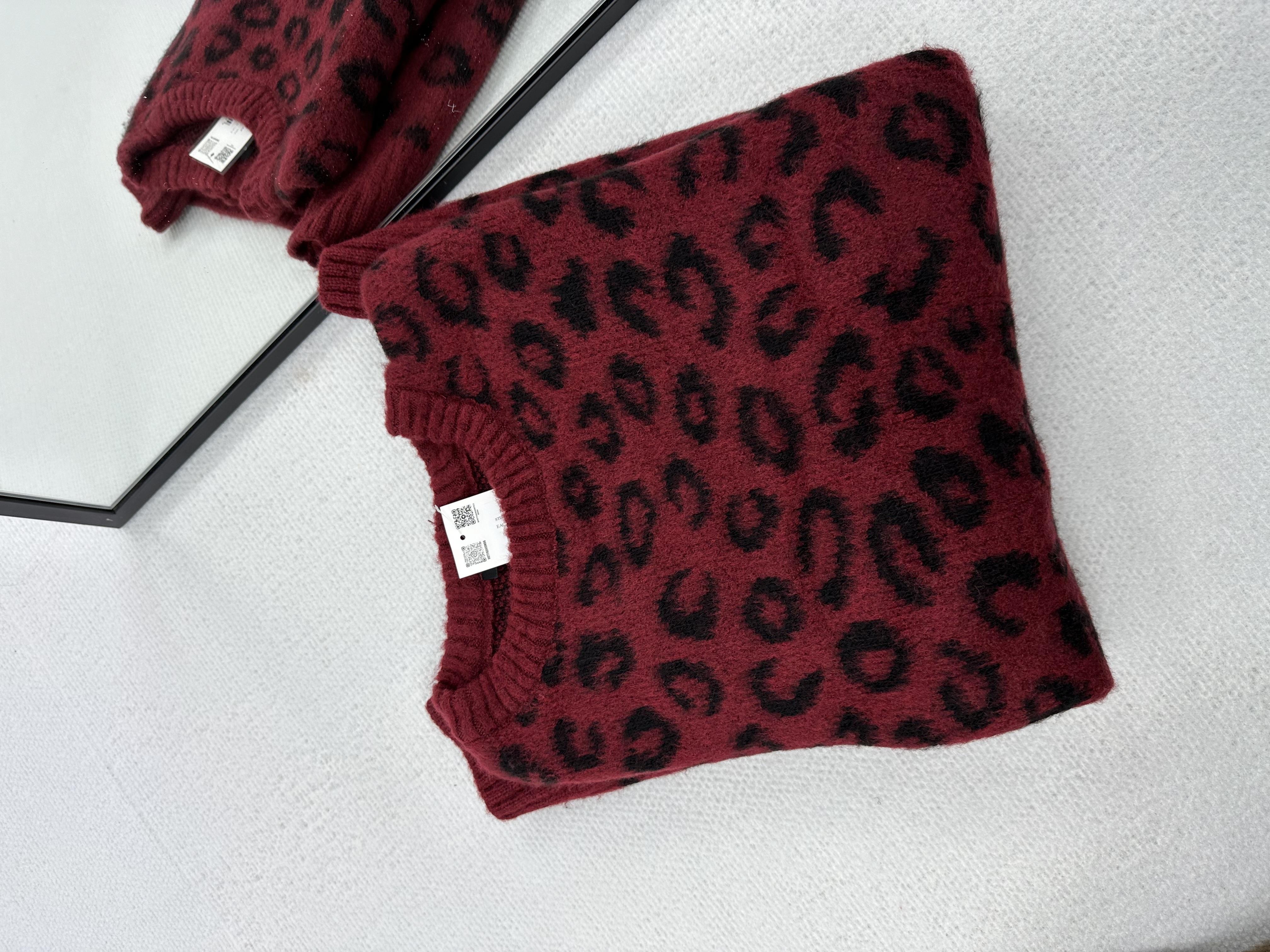Leopar Desenli Şardonlu Bordo  Kazak