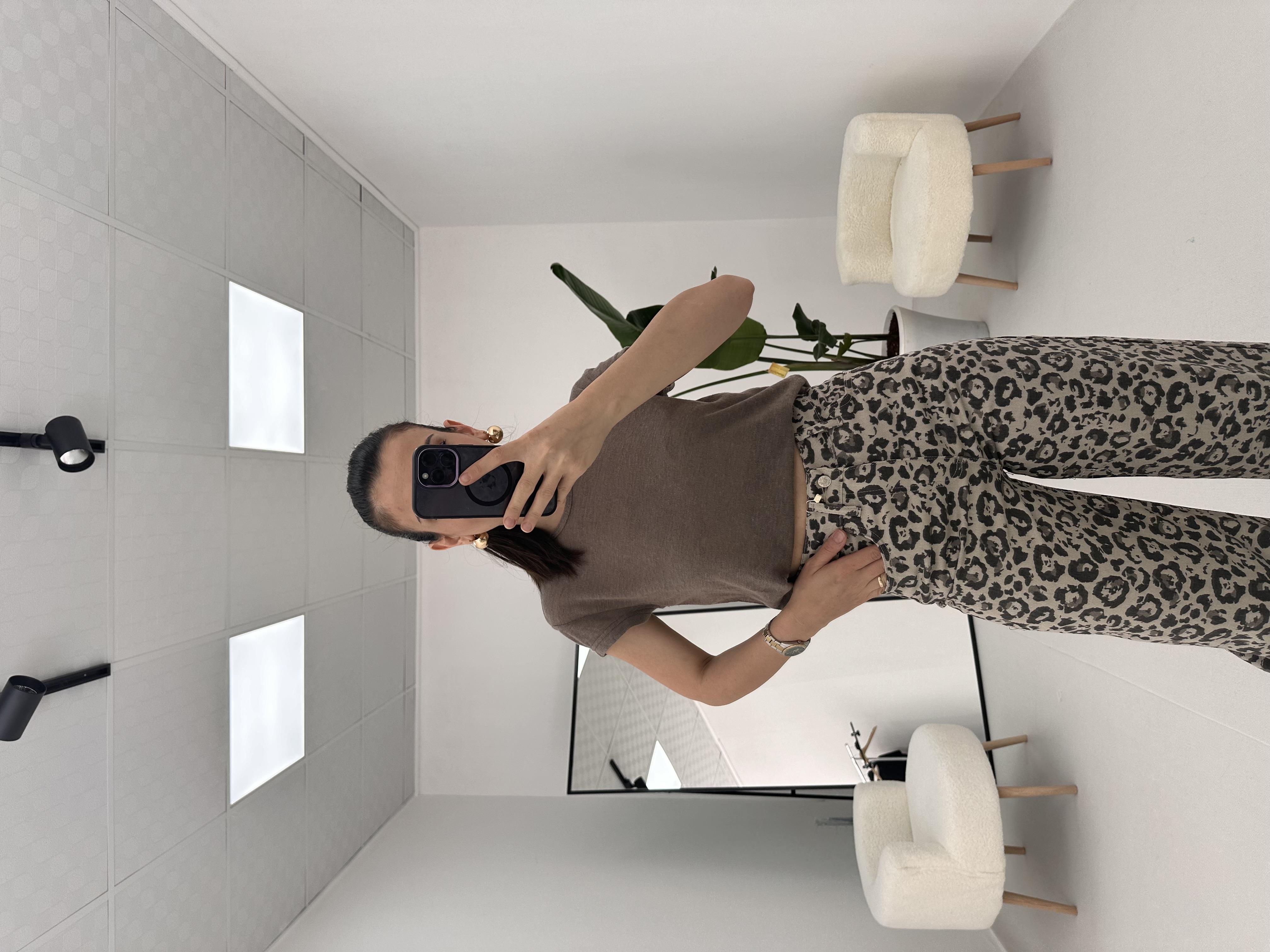 Leopar Pantolon Vizon