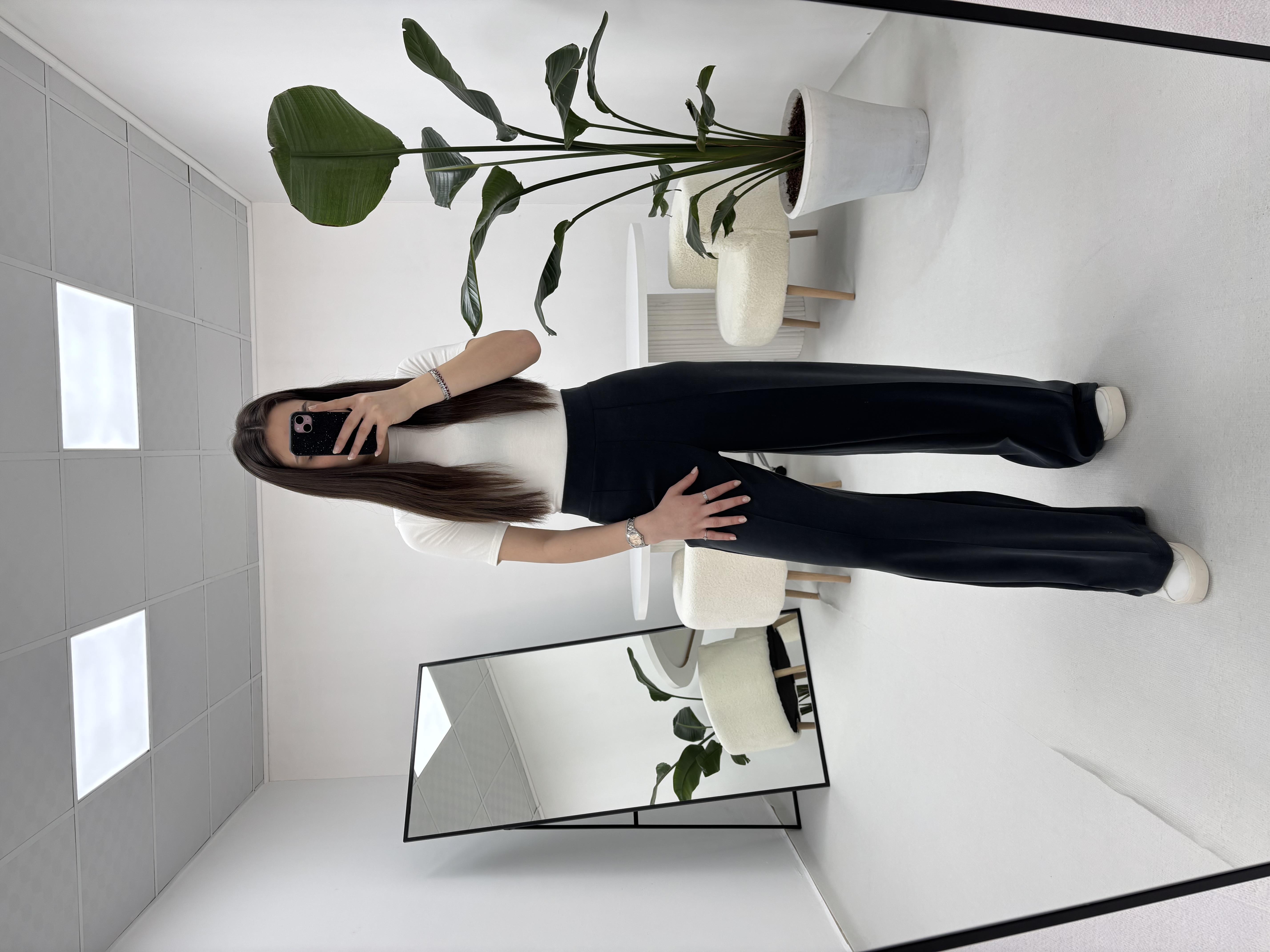 Modal Kumaş Antrasit Palazzo Model  Eşofman Altı 