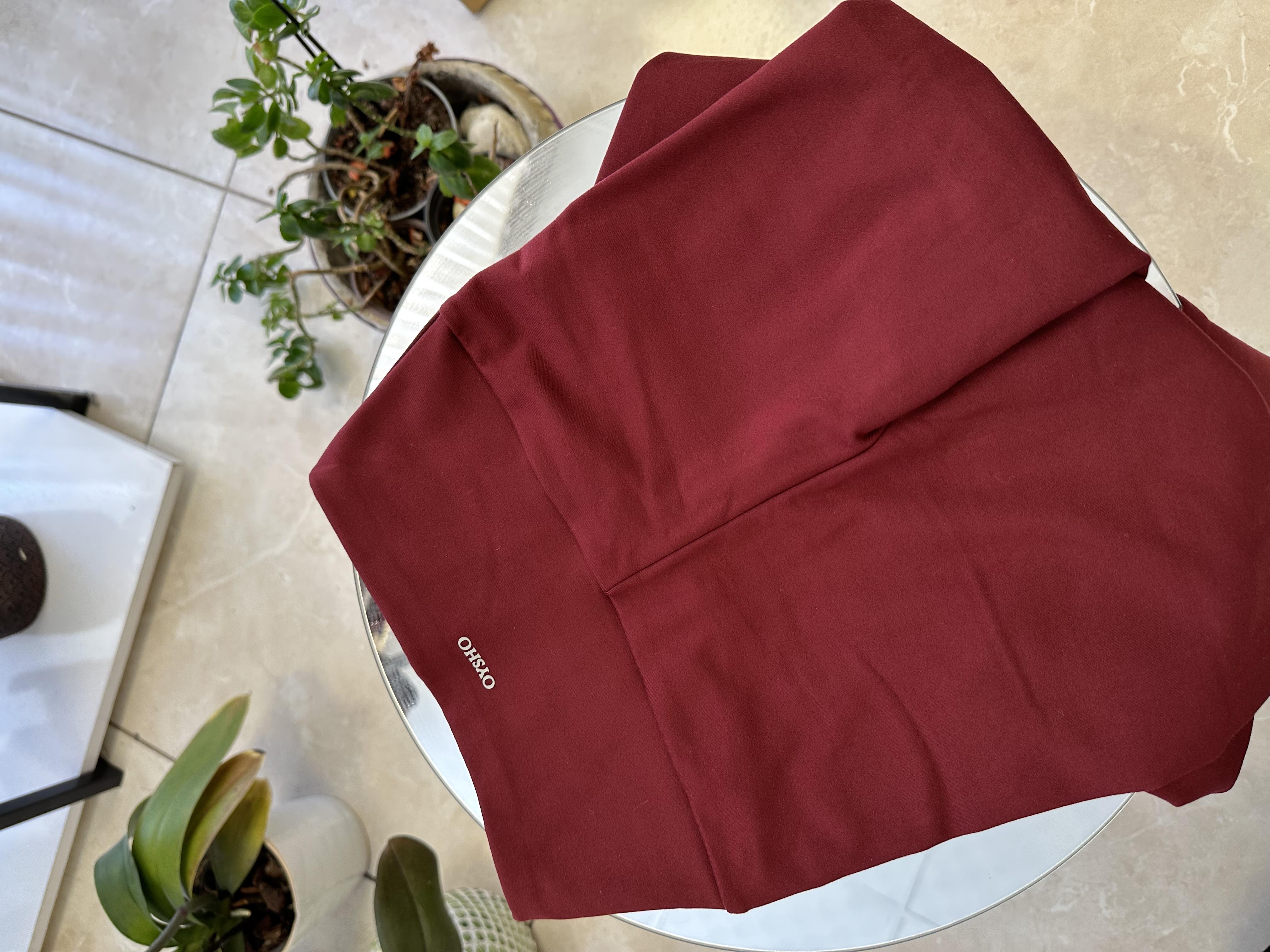 Modal Kumaş Bordo Tayt