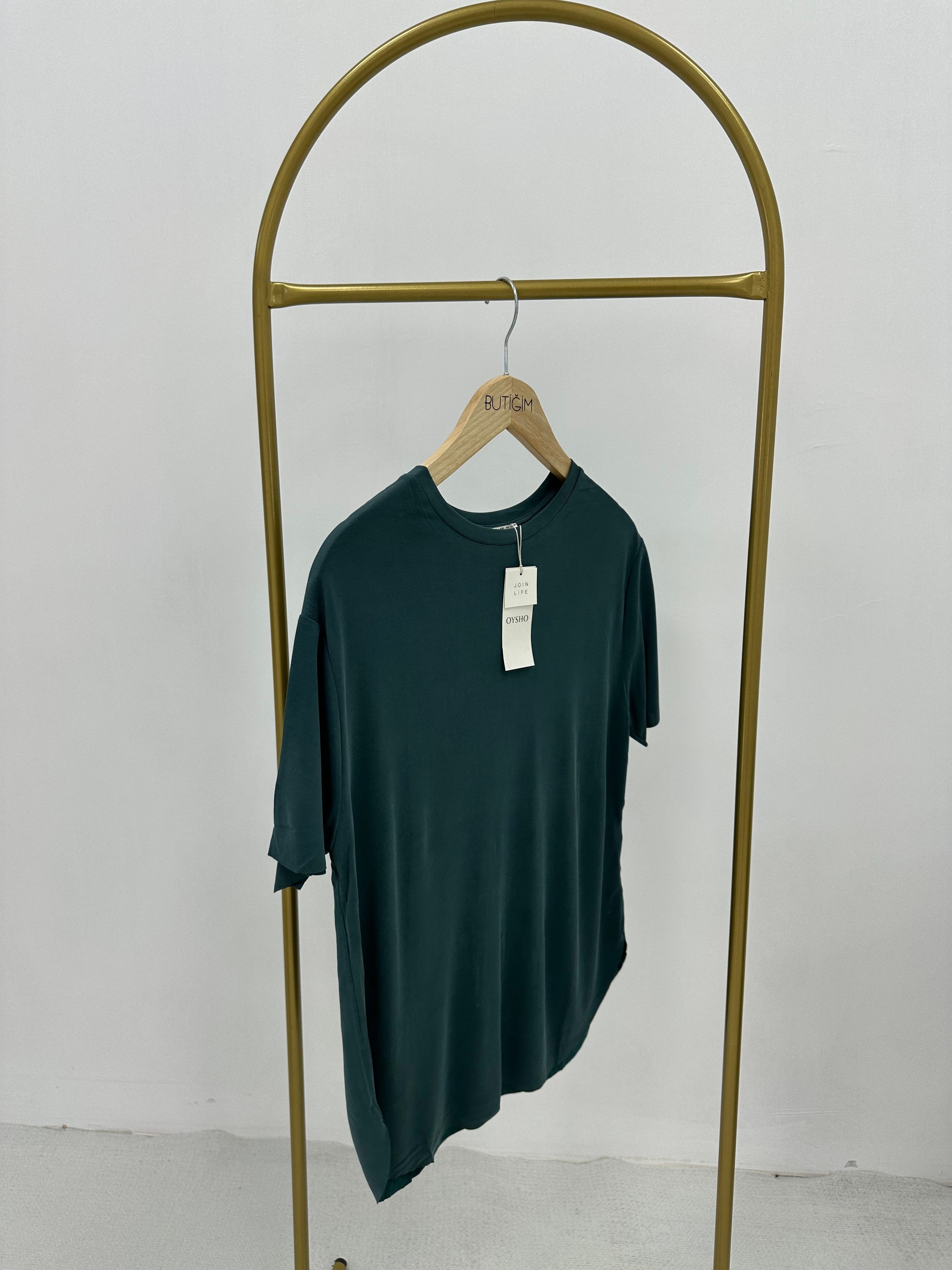 Modal Kumaş Çağla Yeşili  T-shirt