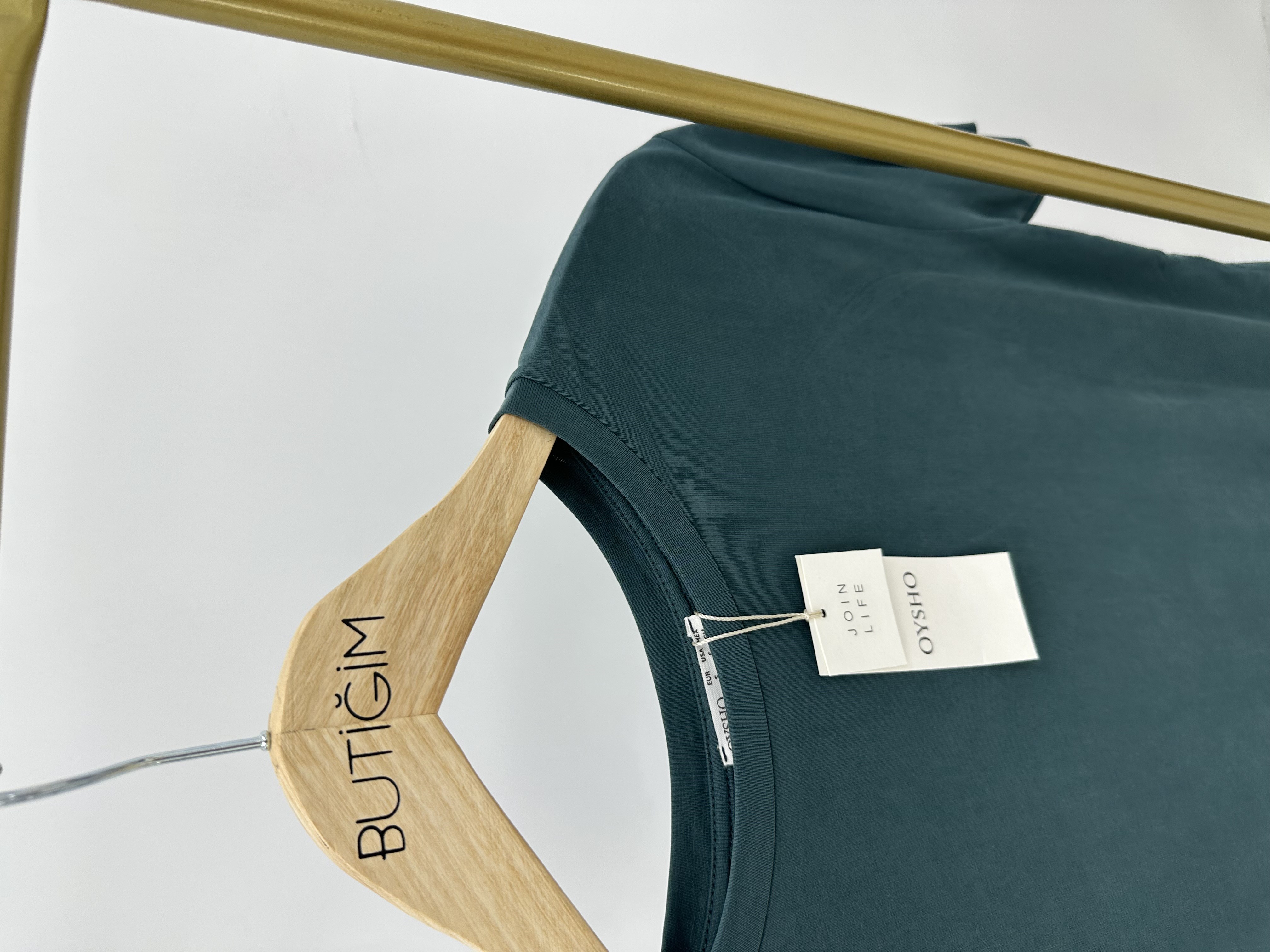 Modal Kumaş Çağla Yeşili  T-shirt