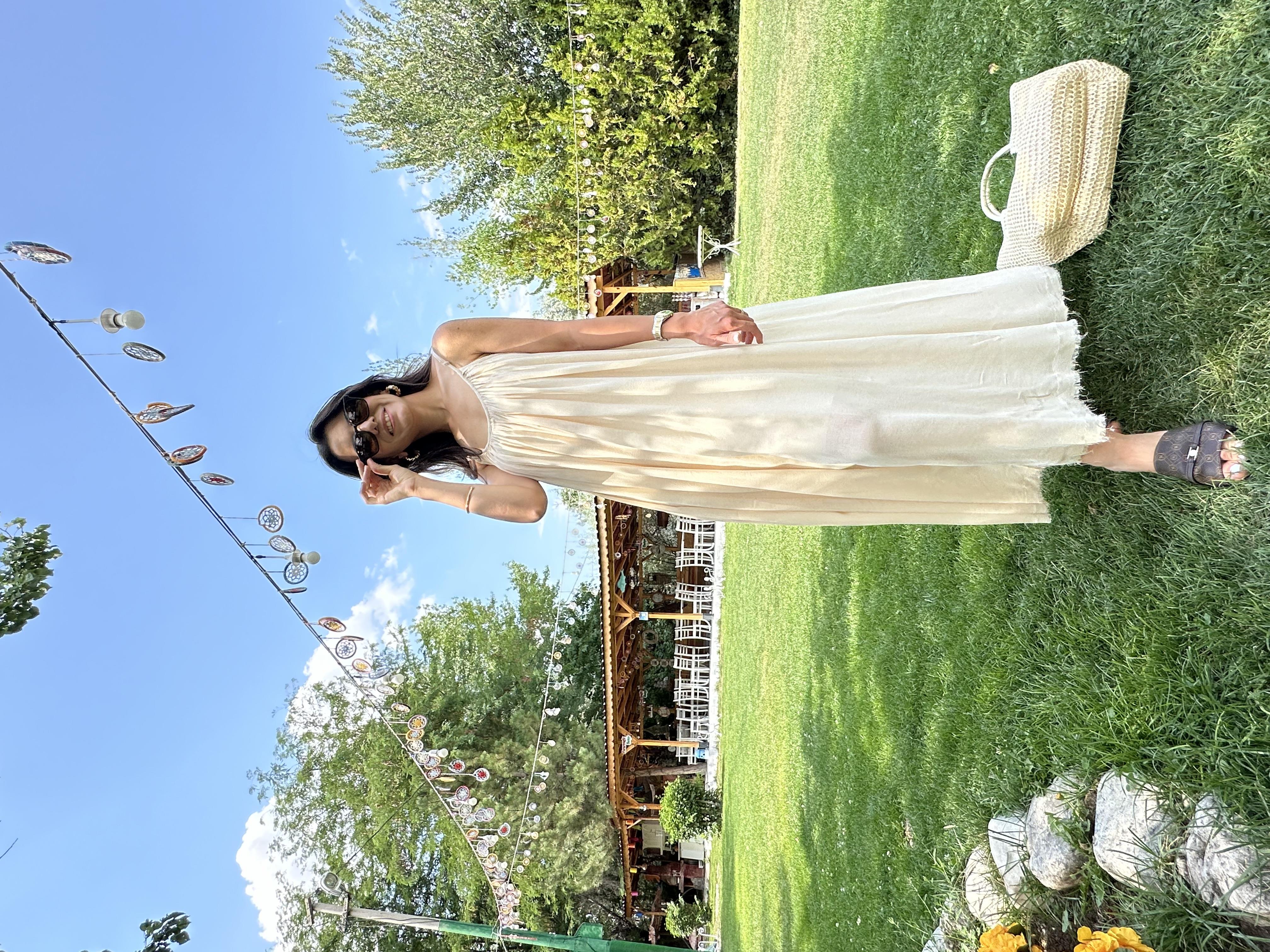 Naturel Seri %100 Pamuk Astarlı Elbise 