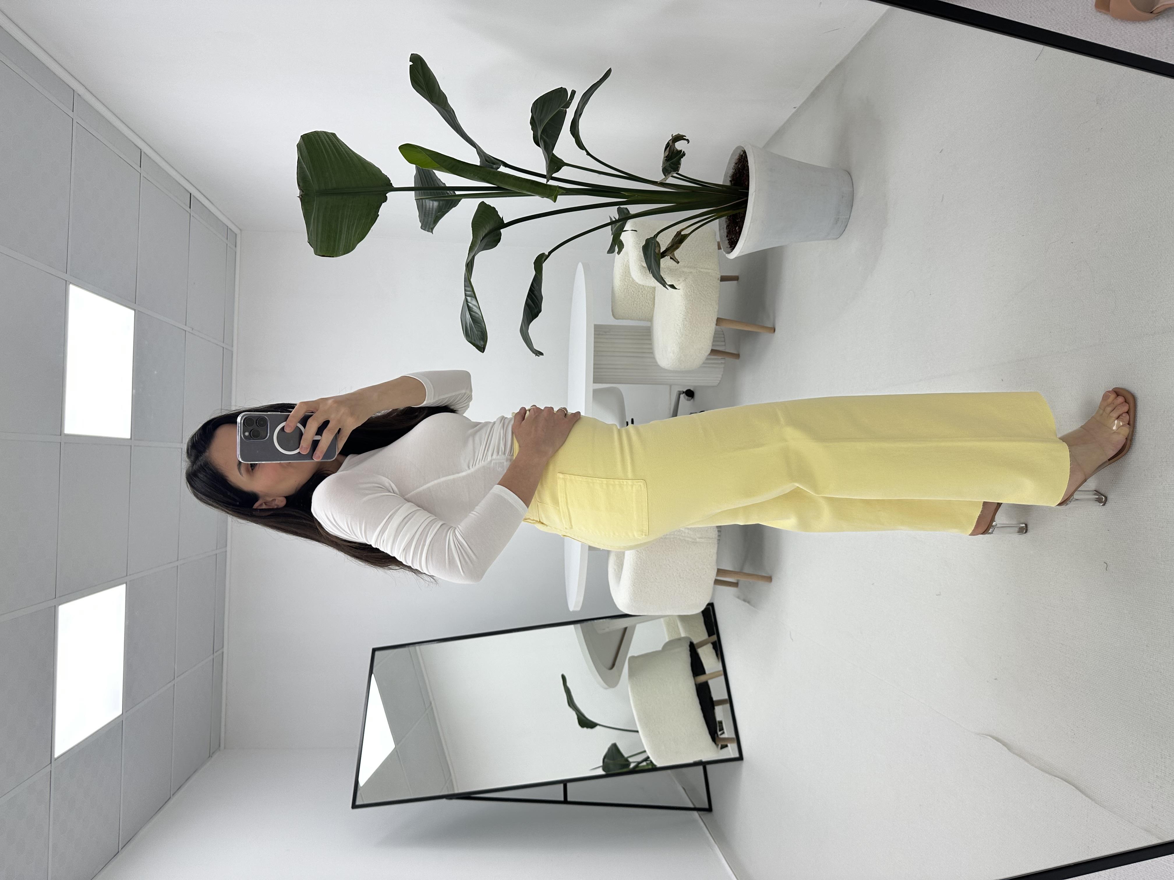 Sarı  Flare Jean