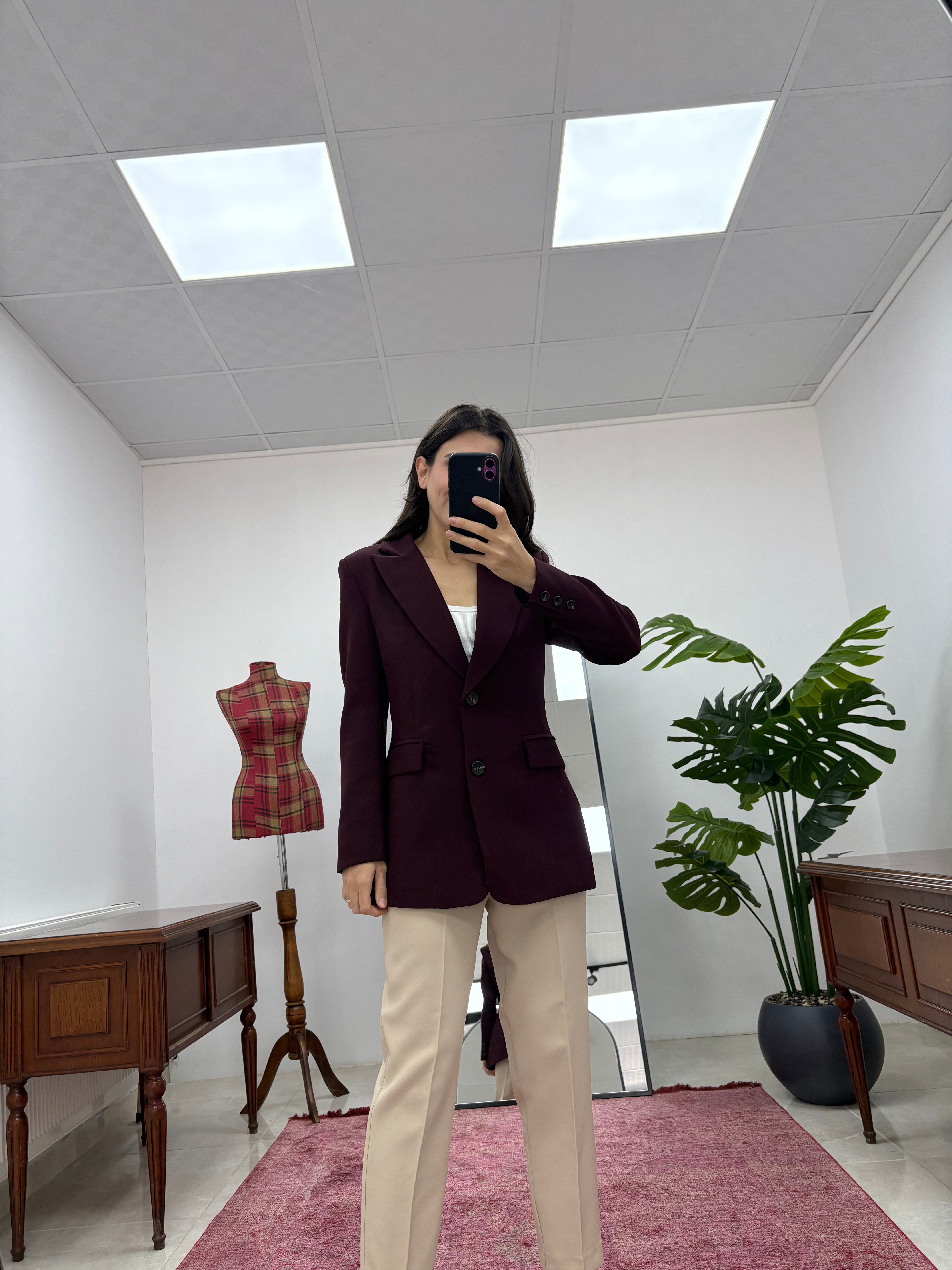 Slimfit Model Mürdüm Blazer  Ceket 
