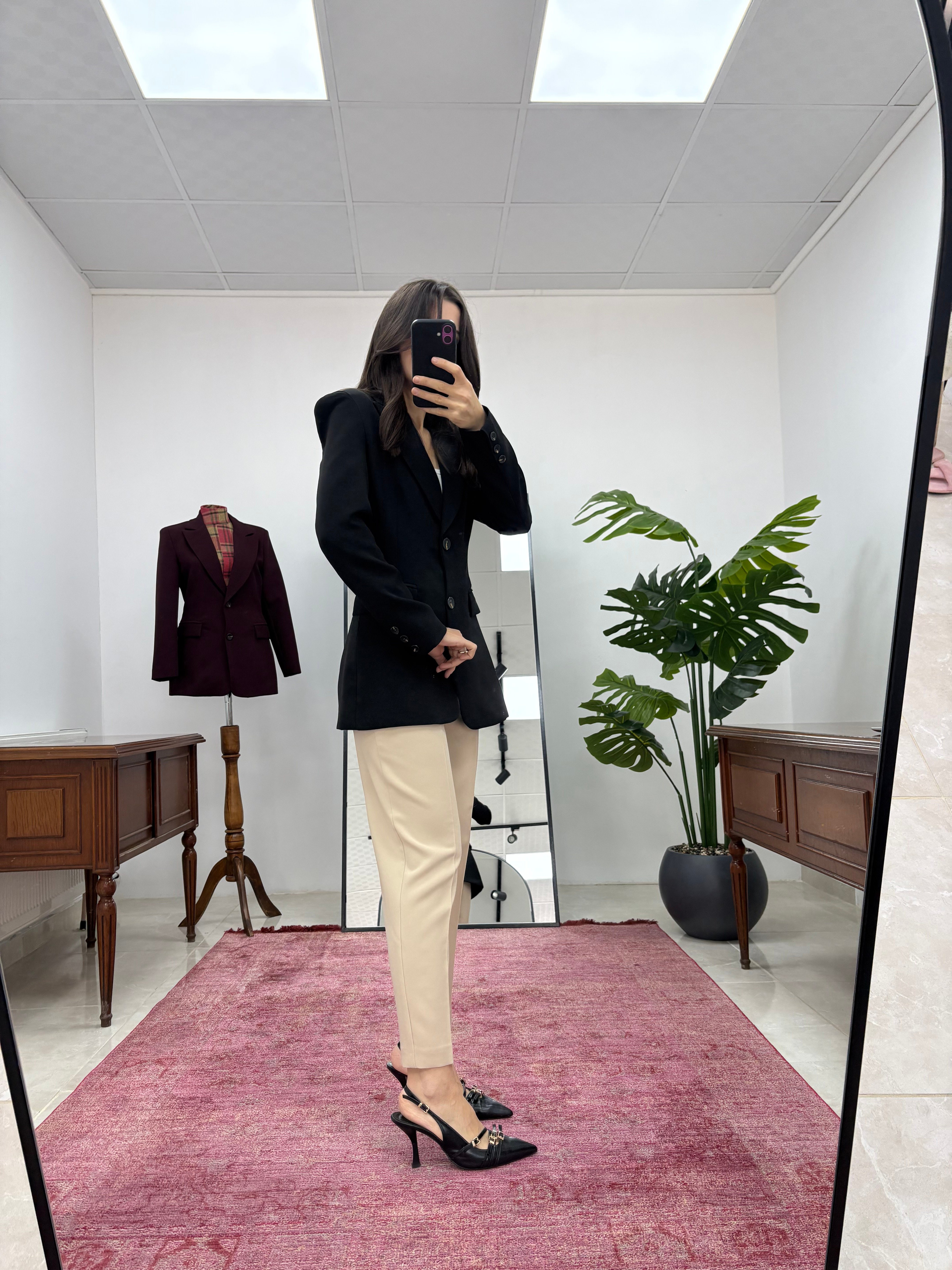 Slimfit Model Siyah Blazer  Ceket 