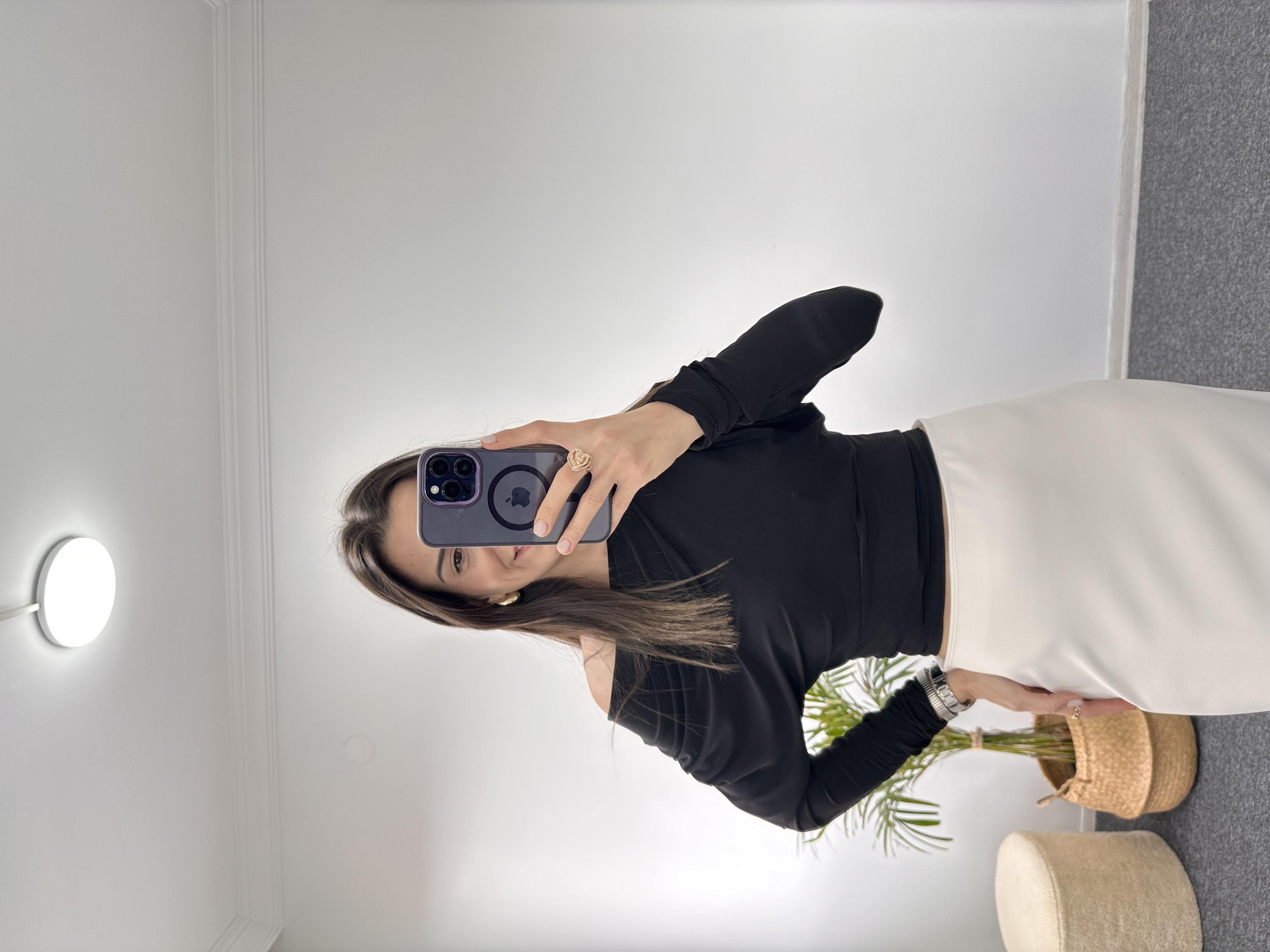 Tasarım Bluz Siyah