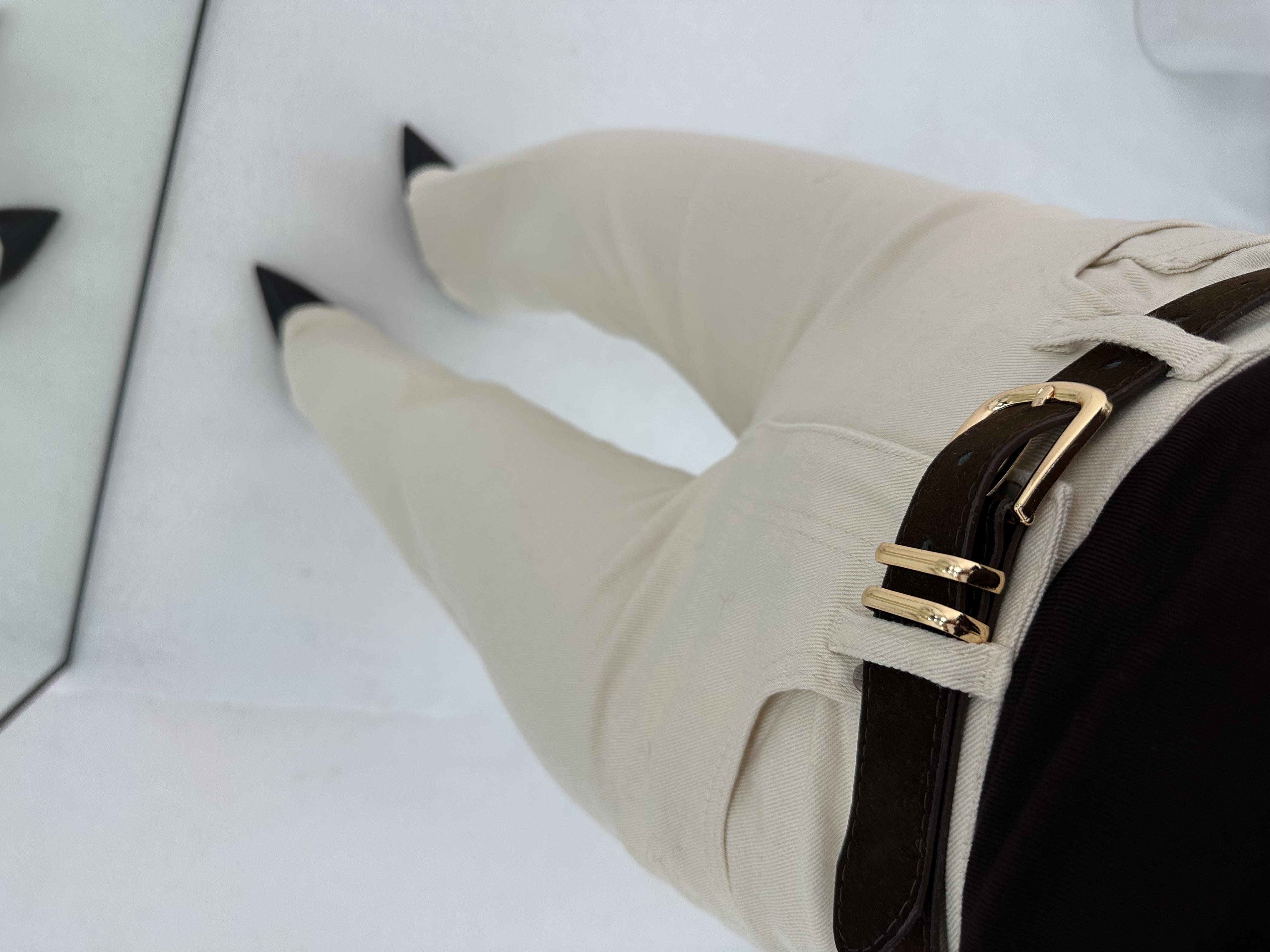 Wıdeleg Ekru Süet Kemerli Pantolon(700-086) 