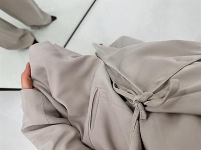  Bağlama Detaylı Taş Ceket Pantolon  Takım  