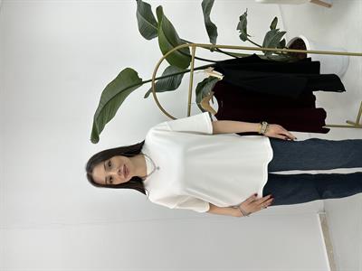  Modal Kumaş Beyaz T-shirt