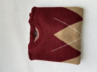 Baklava Desenli Bordo Camel  Kazak 