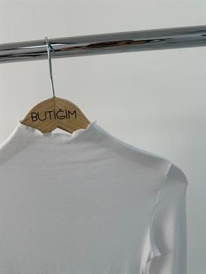 Balıkçı Uzun Kol Beyaz  Bluz 