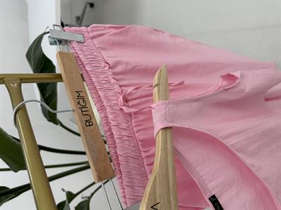 Beli Bağlamalı Pembe Bluz Pantolon Takım