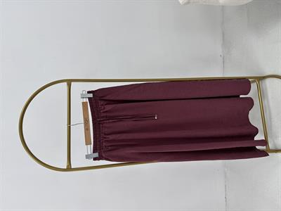 Beli Lastik Detaylı Mürdüm  Etek 
