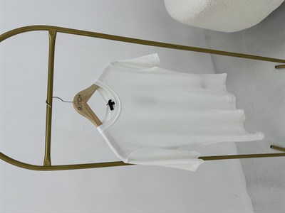 Bisiklet Yaka Beyaz  T-shirt
