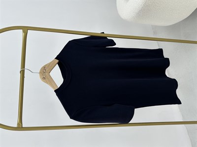 Bisiklet Yaka Lacivert  T-shirt