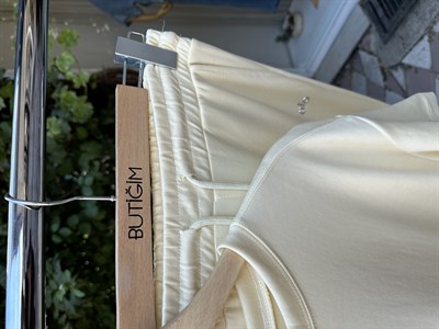 Bisiklet Yaka Sarı  Modal Kumaş Eşofman Takımı 