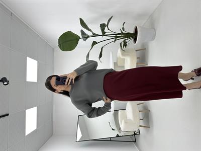 Bordo Saten Etek 