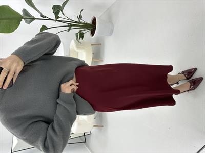 Bordo Saten Etek 