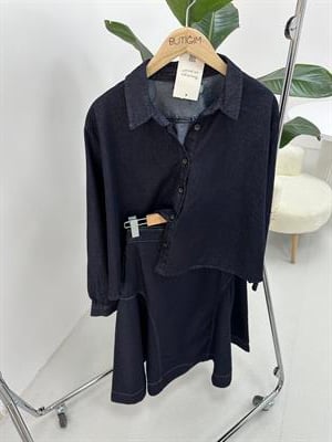 Denim Düğmeli Gömlek