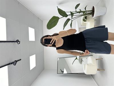 Fitilli Likralı Siyah Atlet 