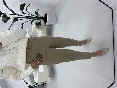 Gabardin Kumaş Havuç Model Vizon  Pantolon 