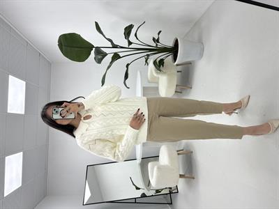 Gabardin Kumaş Havuç Model Vizon  Pantolon 
