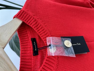 Gold Düğme Detaylı Kırmızı Hırka 