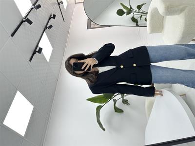 Gold Düğmeli Blazer Ceket