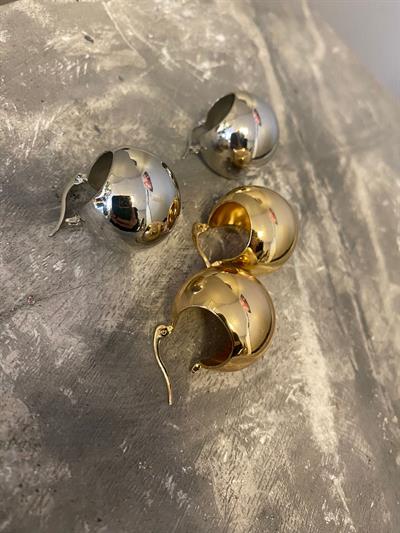 GOLD ÖZEL SERİ PLAKA İÇİ BOŞ TOP KÜPE