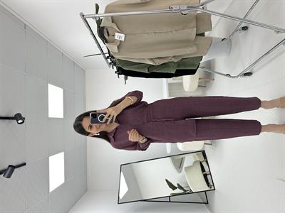 Gömlek Pantolon Mürdüm Takım 